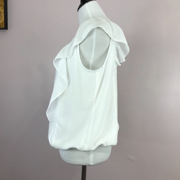 Express Career Blouson Top Keyhole Neckline Medium - Picture 4 of 5